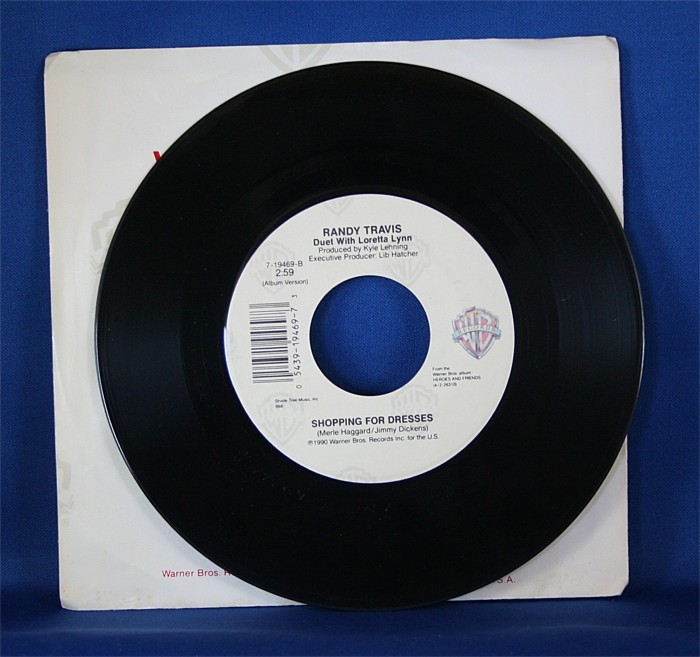 Randy Travis - 45 LP "Heroes And Friends" & "Shopping For Dresses" Loretta Lynn
